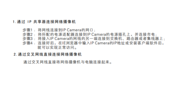 IPCAMERA产品使用说明书
